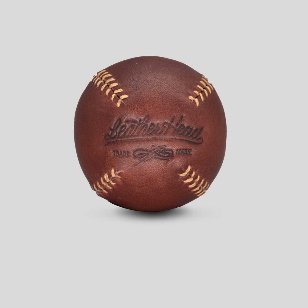 Lemon Ball Leather Baseball - Merlot & Butterscotch